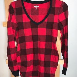 Old Navy Buffalo Plaid Maternity Thermal Top